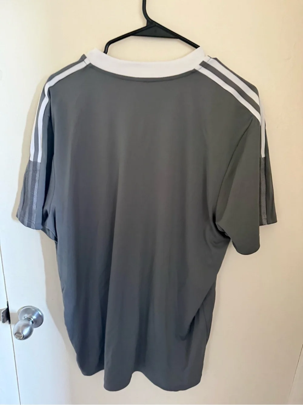 adidas Gray Colorado Rapids Short Sleeve Soccer Top with White Accents